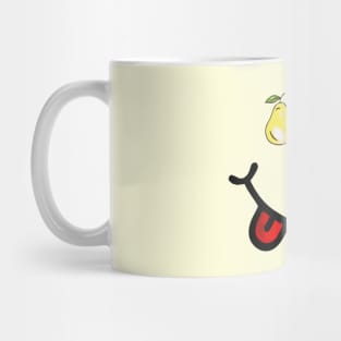 Pear & Smile (in the shape of a face) Mug